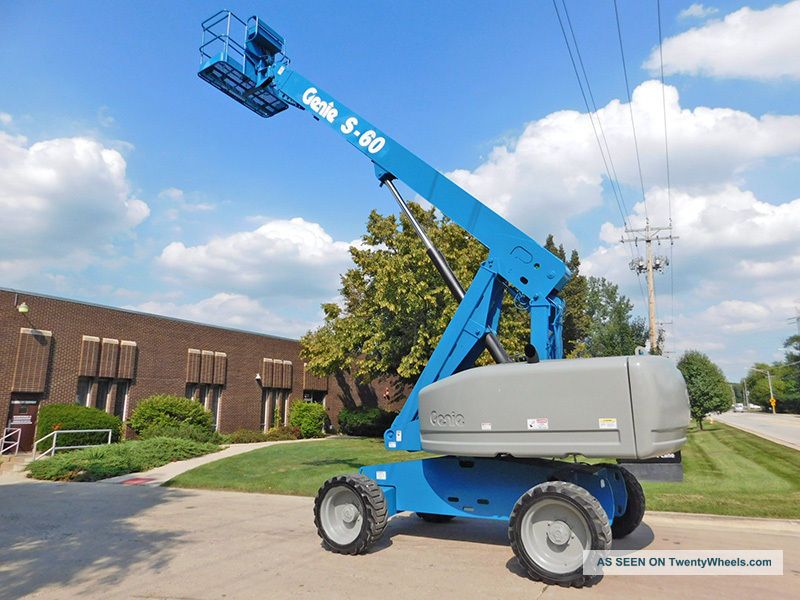 2007 Genie S60 500lb Pneumatic Boom Lift Diesel Lift Truck Man Lift 4x4