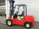 Nissan 6,  000 Diesel Pneumatic Tire Forklift,  Tall 3 Stage,  S/s,  8fgu30 Forklifts photo 2
