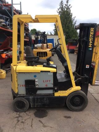 1996 Hyster 4500 Lb Forklift.  10247 Hours Side Shift And Battery Charger photo