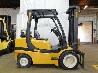 2007 Yale Glp060vx 6000lb Solid Pneumatic Forklift Lpg Lift Truck Hi Lo 91/199 photo