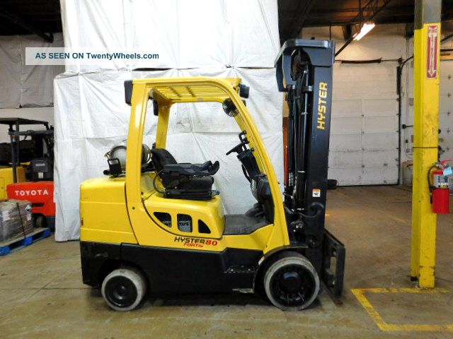 2011 Hyster S80ft 8000lb Cushion Forklift Lpg Lift Truck Hi Lo Forklifts photo