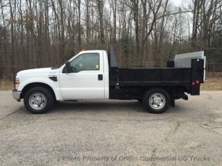 2010 Ford F350 Srw Flat Bed Fold Down Sides 36k Miles Lift Gate+ Cruise +trailer Hitch photo