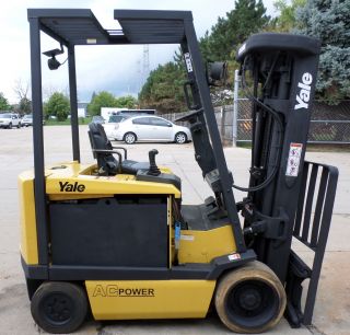 Yale Model Erc060gh (2007) 6000lbs Capacity Great 4 Wheel Electric Forklift photo