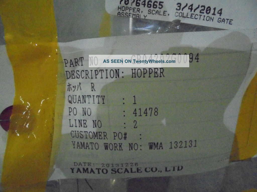Yamato Scale Co.  Ltd Gb04202g0094 Hopper In Box Forklifts photo