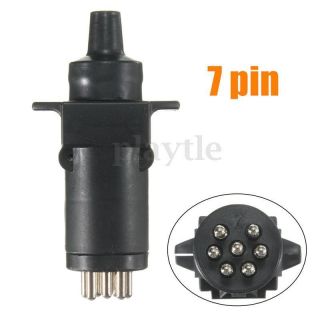 7 Pin Trailer Plug Plastic Trailer Light Connector Small Male Round Plug Hot photo