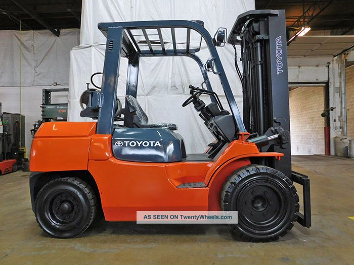 2007 Toyota 7fgu35 8000lb Pneumatic Forklift Lpg Lift Truck Hi Lo 89/187 Forklifts photo