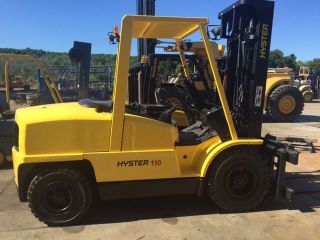 Hyster Forklift 11000lb Capacity Diesel Side Shift 3 Stage photo