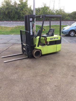 Clark 3 Stage Electric 3250 Lb Fork Lift Truck Side Shift Tm20 photo