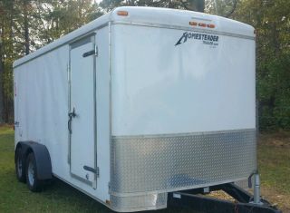 2014 Homesteader Challenger Enclosed 7x16 Trailer photo