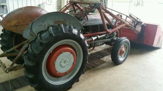 1947 Ford 9n 2n Tractor,  Hydraulic Loader,  Back Blade,  Chains,  2 Loader Buckets photo