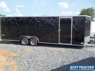 2016 Look 8 X 24 Enclosed Carhauler Trailer Element Black Cargo Hauler photo