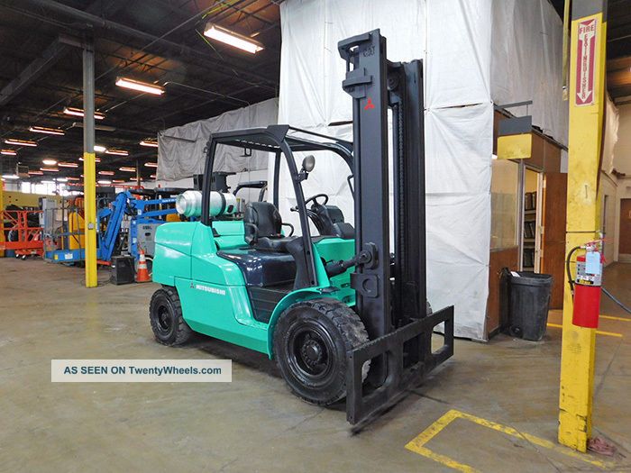 2010 Mitsubishi Fg55n 11000lb Pneumatic Forklift Lpg Lift Truck Hi Lo 110/159 Forklifts photo