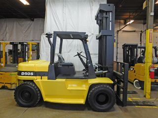 2004 Daewoo Doosan D50s 11000lb Dual Drive Pneumatic Forklift Diesel Lift Truck photo