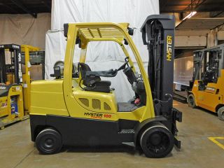 2011 Hyster S100ft 10000lb Cushion Forklift Lpg Lift Truck Hi Lo 90/185 Gm 4.  3l photo