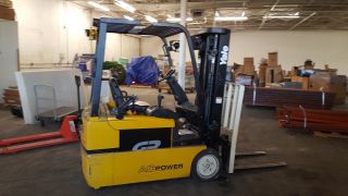 2008 Yale Erp035th 3 Wheel Compact Electric Forklift With Battery photo