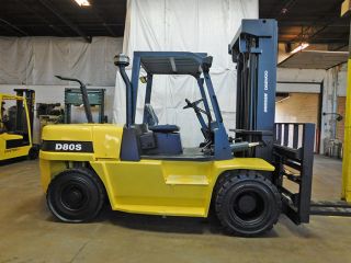 2005 Daewoo Doosan D80s 17500lb Dual Drive Pneumatic Forklift Diesel Lift Truck photo