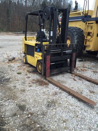 2002 Hyster E100xl3 10,  000lb Electric Forklift 466 Hrs 72in Forks Side Shift photo