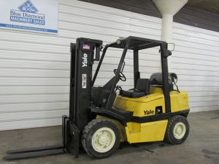 2005 ' Yale Glp080,  8,  000 Pneumatic Tire Forklift,  Lp Gas,  3 Stage,  H80ft H80xm photo