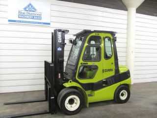 2012 Clark C30d,  6,  000 Diesel Forklift,  Solid Pneumatics,  Triple Mast Sideshift photo