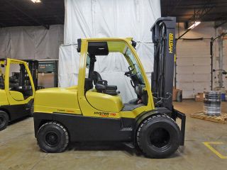 2010 Hyster H110ft 11000lb Dual Drive Pneumatic Forklift Diesel Lift Truck Hi Lo photo