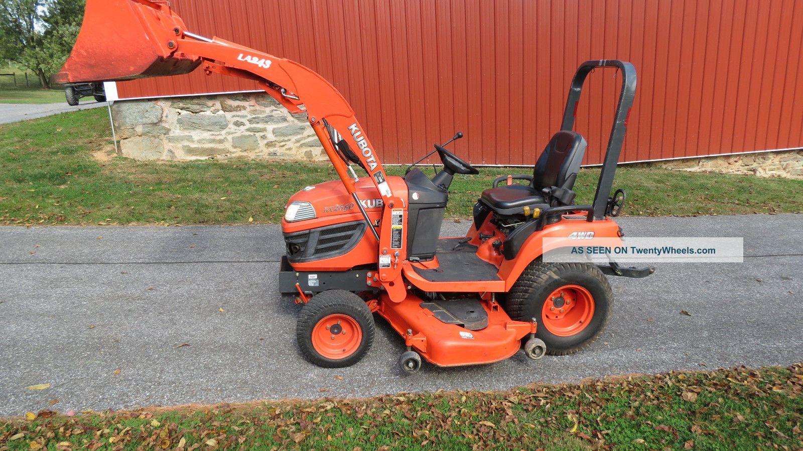 2009 Kubota Bx2660 4x4 Compact Tractor Loader & Belly Mower Hydrostatic Diesel Tractors photo