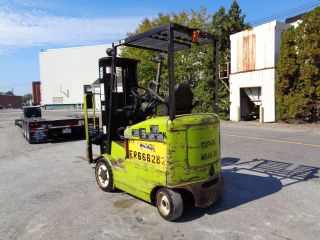 Clark Ecg20 4,  000 Lb Electric Forklift - Side Shift - Triple Mast photo