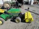 John Deere 455 Garden Tractor W/ Broom Runs Exc.  Video Diesel Lawnmower Tractors photo 3
