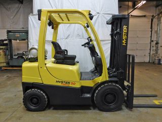 2012 Hyster H50ft 5000lb Air Pneumatic Forklift Lpg Lift Truck Hi Lo 83/189 photo