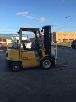 Yale 6000lb Cap Pneumatic Tire Lp Forklift 42 