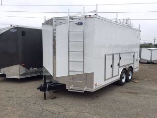 8.  5 X 16 Enclosed Specialty Tool Box Work Trailer 10,  000 Lb Gvw Barn Door photo