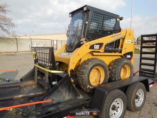 2015 Cat 226b3 Skid Steer Loader With Trailer And Attachments photo
