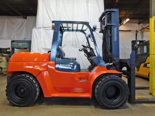 2013 Toyota 7fdu80 17500lb Solid Pneumatic Forklift Diesel Lift Truck Hi Lo photo