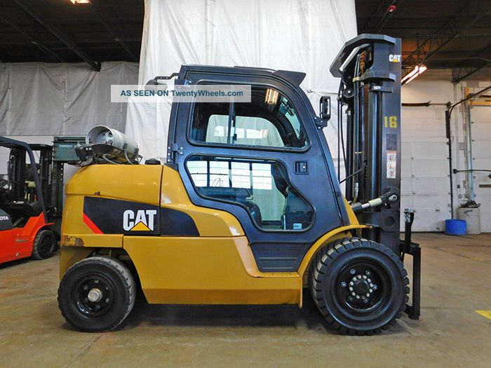 2014 Cat Caterpillar Gp55n1 12000lb Pneumatic Forklift Lpg Lift Truck Hi Lo Forklifts photo