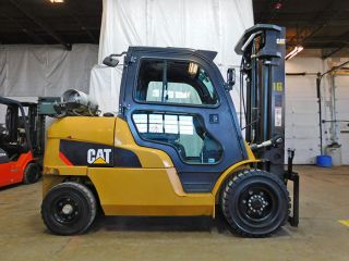 2014 Cat Caterpillar Gp55n1 12000lb Pneumatic Forklift Lpg Lift Truck Hi Lo photo