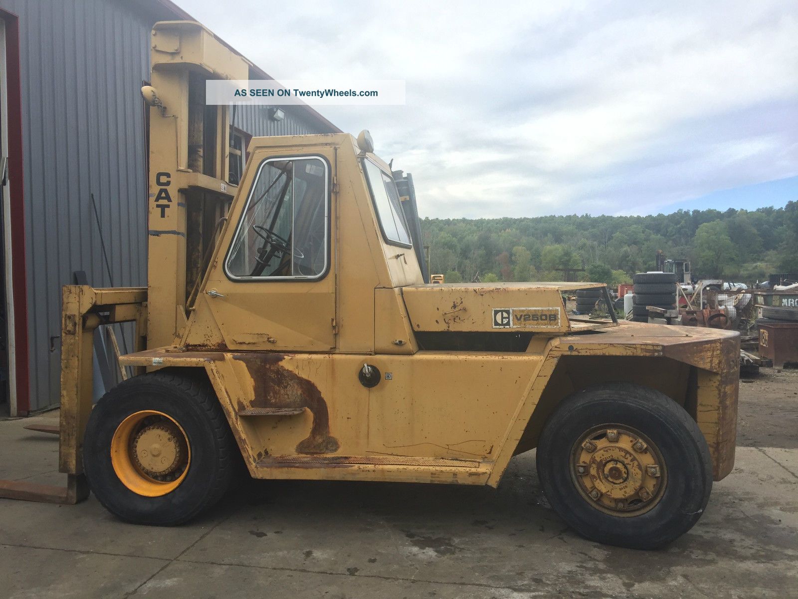 Caterpillar Forklift 25000lb Diesel Runs Good V250 Forklifts photo