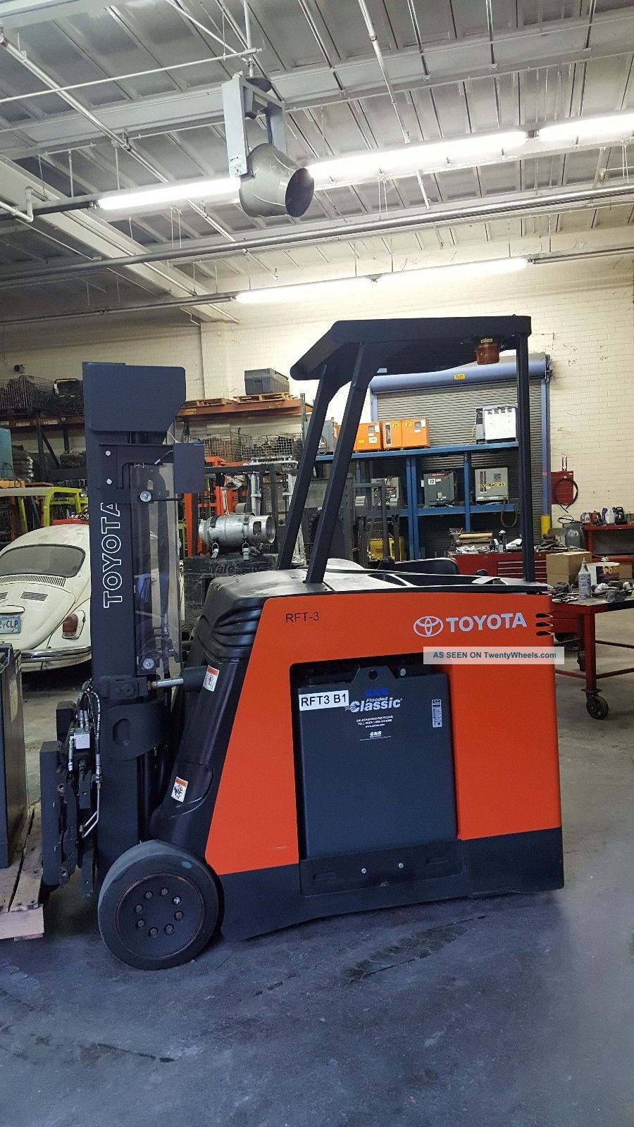 2011 Toyota 7fbncu25 Docker Forklift, ,  Side Shifting Fork Positioner Forklifts photo