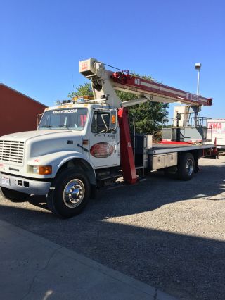 1998 International 4700 With Terex Tc 2863 Crane/bucket Truck photo