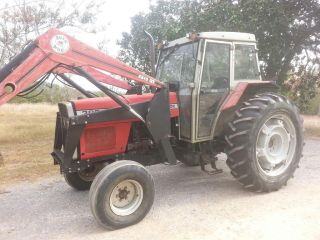 Massey Ferguson 399 With Cab And Air Bush Hog Loader One Owner photo