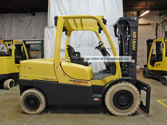 2013 Hyster H100ft 10000lb Solid Pneumatic Forklift Diesel Lift Truck Hi Lo Forklifts photo