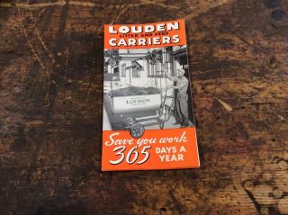 Louden Machinery Co.  Barn Litter And Feed Carriers Sales Brochure photo
