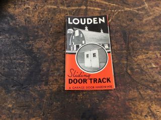 Louden Machinery Co.  Barn Sliding Door Track And Trolley Rail Sales Brochure photo