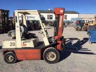 Nissan Forklift - Solid Pneumatic Tires - 3 Stage Mast W/ Side Shift photo