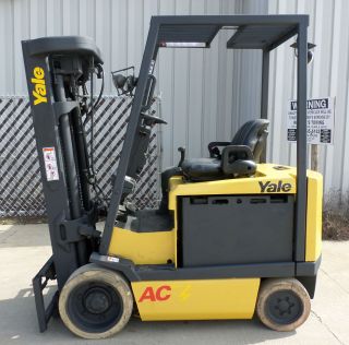 Yale Model Erc060gh (2008) 6000lb Capacity Great 4 Wheel Electric Forklift photo