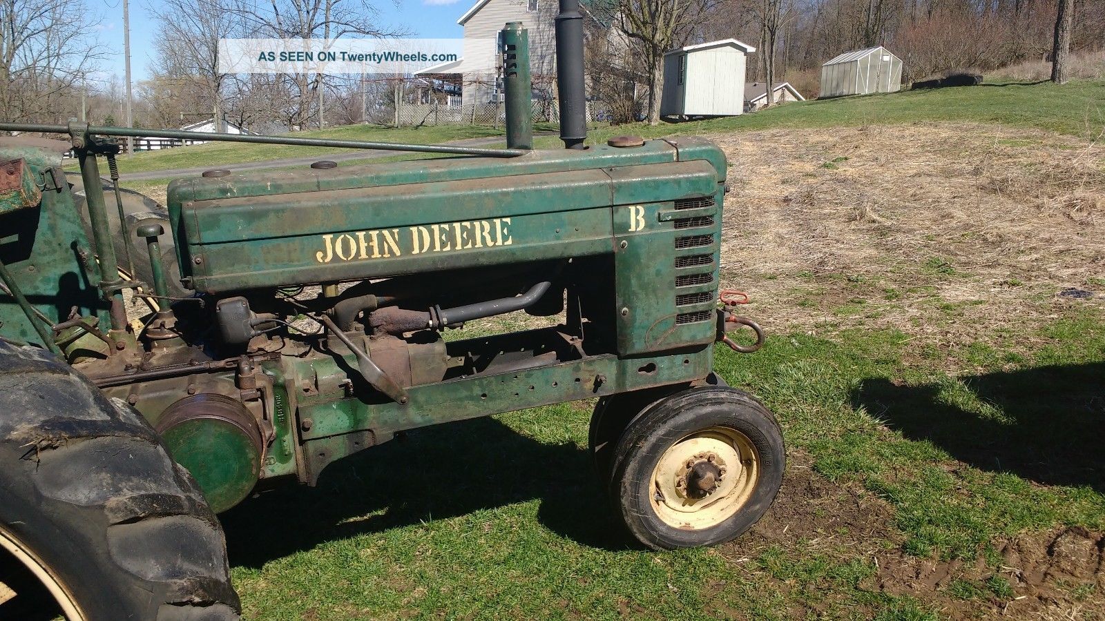 Antique John Deere B Tractor 1942 Jd Vintage Styled Paint