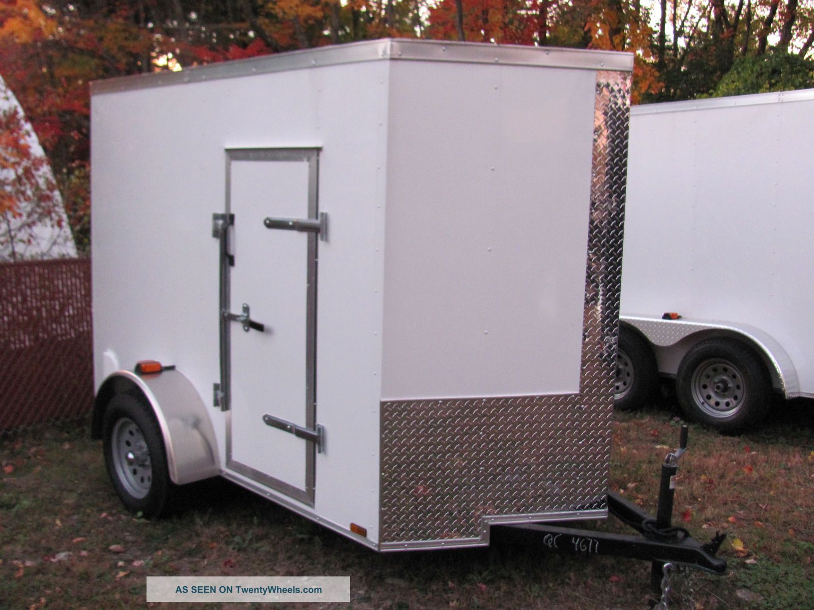 5x8 V - Nose Enclosed Cargo Trailer W/ramp Pick Up In Ma Or Nh.