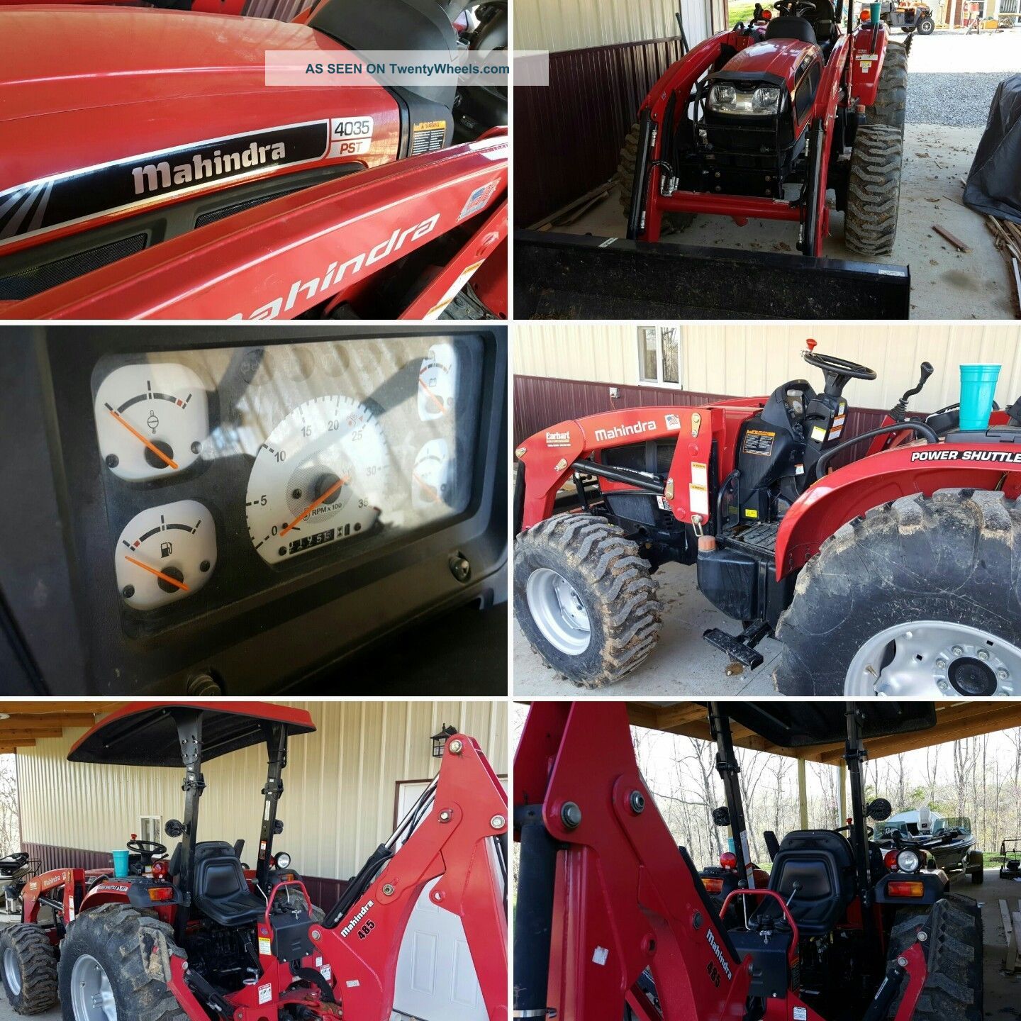 Mahindra 4035 W/backhoe,  Loader 2015 Pst Gator Trailer Tractors photo
