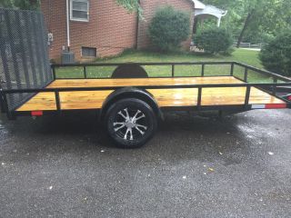 6x12 Utility Trailer Floor Jack And Fresh Paint Tires And Rims photo