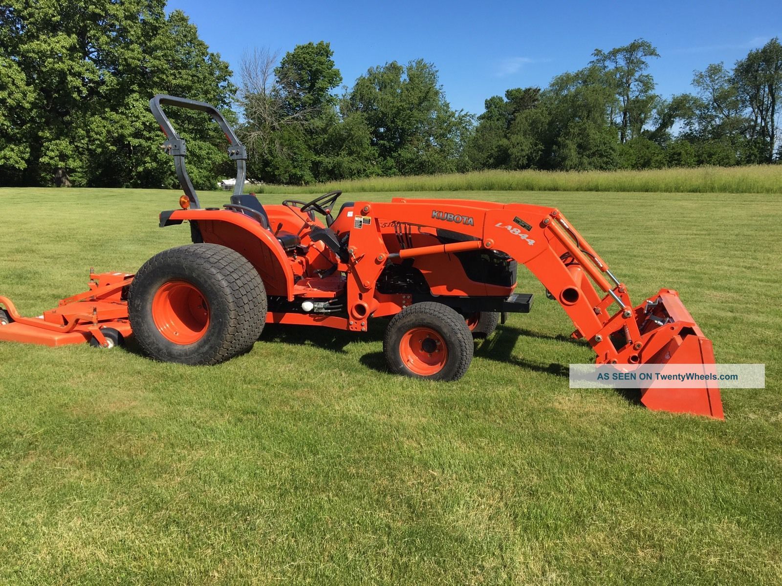 Kubota Mx5100 240 Hours Loader And Finish Mower Skid Steer Quick Connect Tractors photo