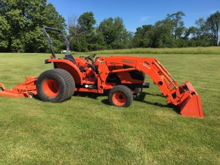 Kubota Mx5100 240 Hours Loader And Finish Mower Skid Steer Quick Connect photo