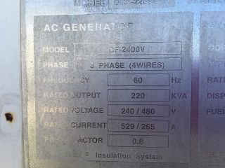 2005 Mq220 Generator With 6150 Hours In photo